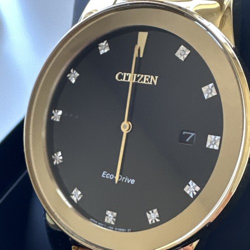 Citizen Eco-Drive Axiom Men's Diamond Accents Gold-Tone 40mm Watch AU1062-56G