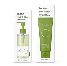 beplain Mung Bean Double Cleansing Duo Oil Foam Sensitive Skin 2pc NEW