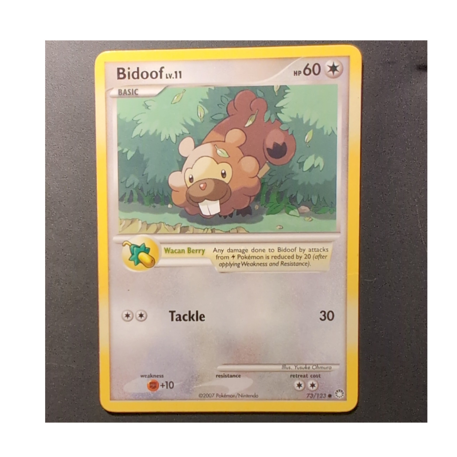 Pokémon TCG The Pokémon Company Bidoof Mysterious Treasures 73/123 Common 2007
