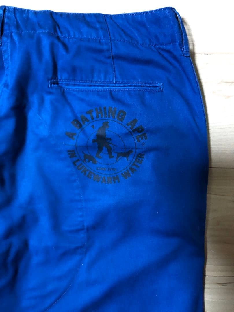 A BATHING APE Polyester Cotton Straight Chino Pants Blue L BA0226136 thumbnail 7