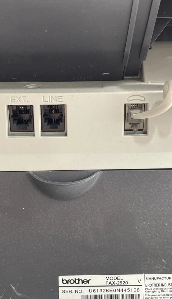 Brother IntelliFAX 2920 Laser Plain Paper Fax Machine and Copier Office Device - Image 3 of 4