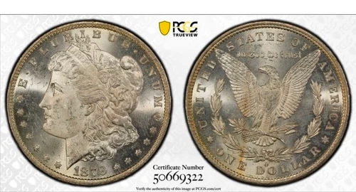 1879-O Morgan Silver Dollar-PCGS MS 62-NO RESERVE