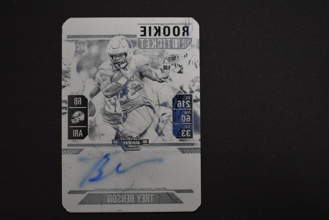 Trey Benson Panini Contenders Optic #119 Autograph