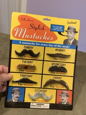 Accoutrements Self Adhesive 7 Daily Stylish Mustaches Disguise Kit