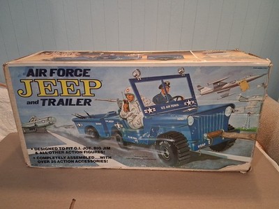 VINTAGE 1970s Empire Toys USAF AIR FORCE Plastic Jeep & Trailer GI