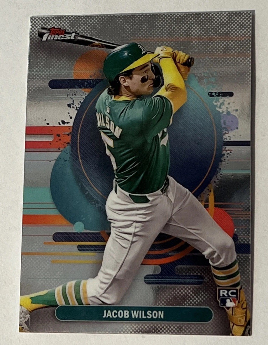 JACOB WILSON 2025 TOPPS FINEST UNCOMMON ROOKIE ATHLETICS RC Q4450
