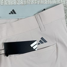 NWT Adidas 365 Men  s 36 Beige 10  Woven Performance Stretch Waist Golf Shorts
