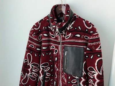 AMIRI Fleecejacke Bandana-Print Size S paisley red (NP:1.390,- ) *NEU*