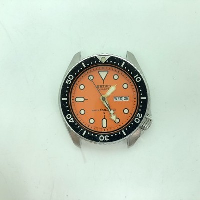 w2214] SEIKO 7548-700C 150m DIVER Quartz New battery Orange dial