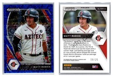 Matt Rudick Blue Donut Circles Prizm #10/25 2021 Panini Prizm Draft Picks Mets