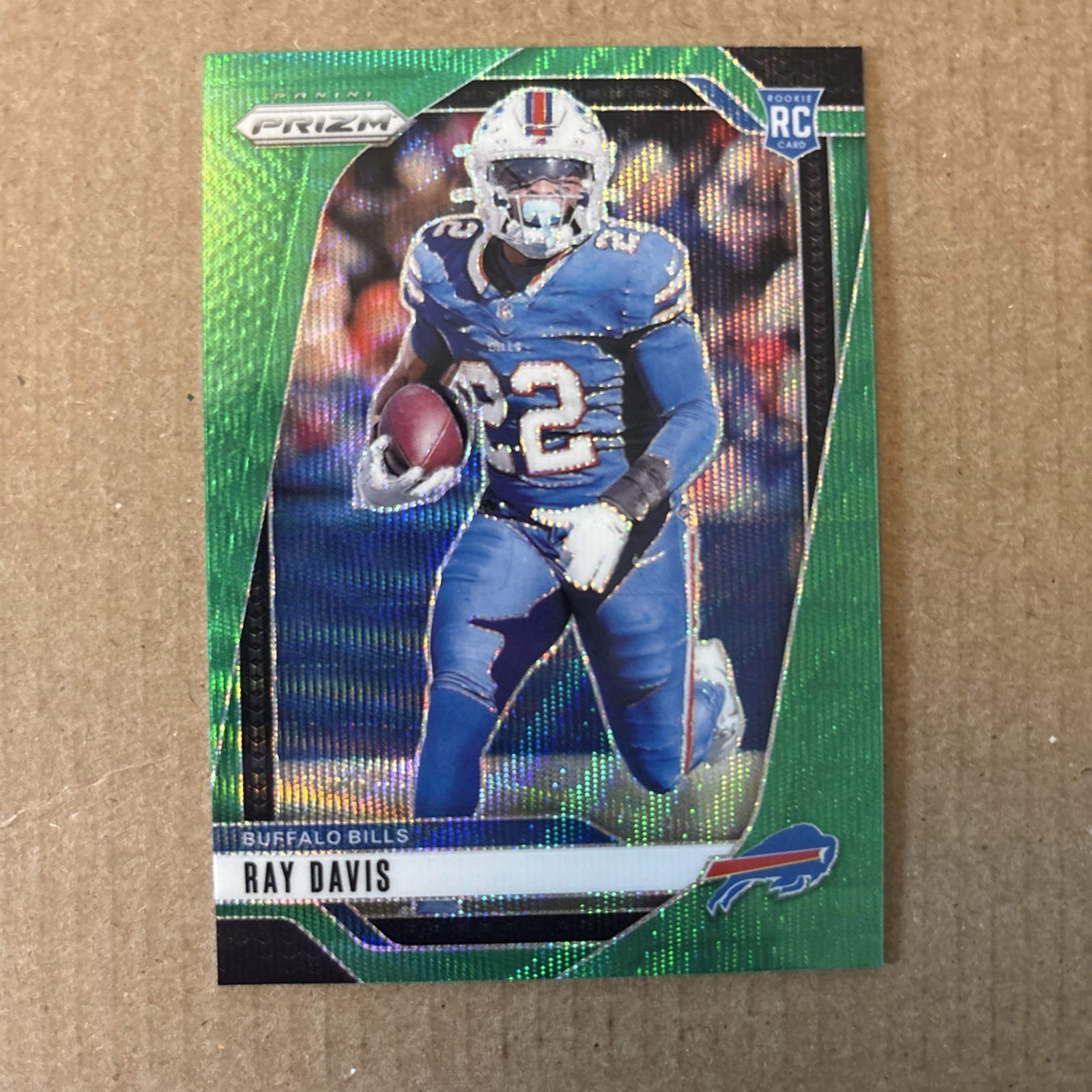 2024 Panini Prizm - Rookies Ray Davis #382 Green Wave Prizm (RC)