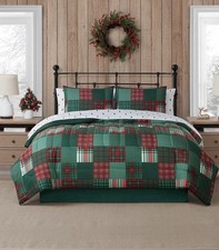 Christmas Holiday Patchwork 8-Pc. Comforter Set Brand New/Green