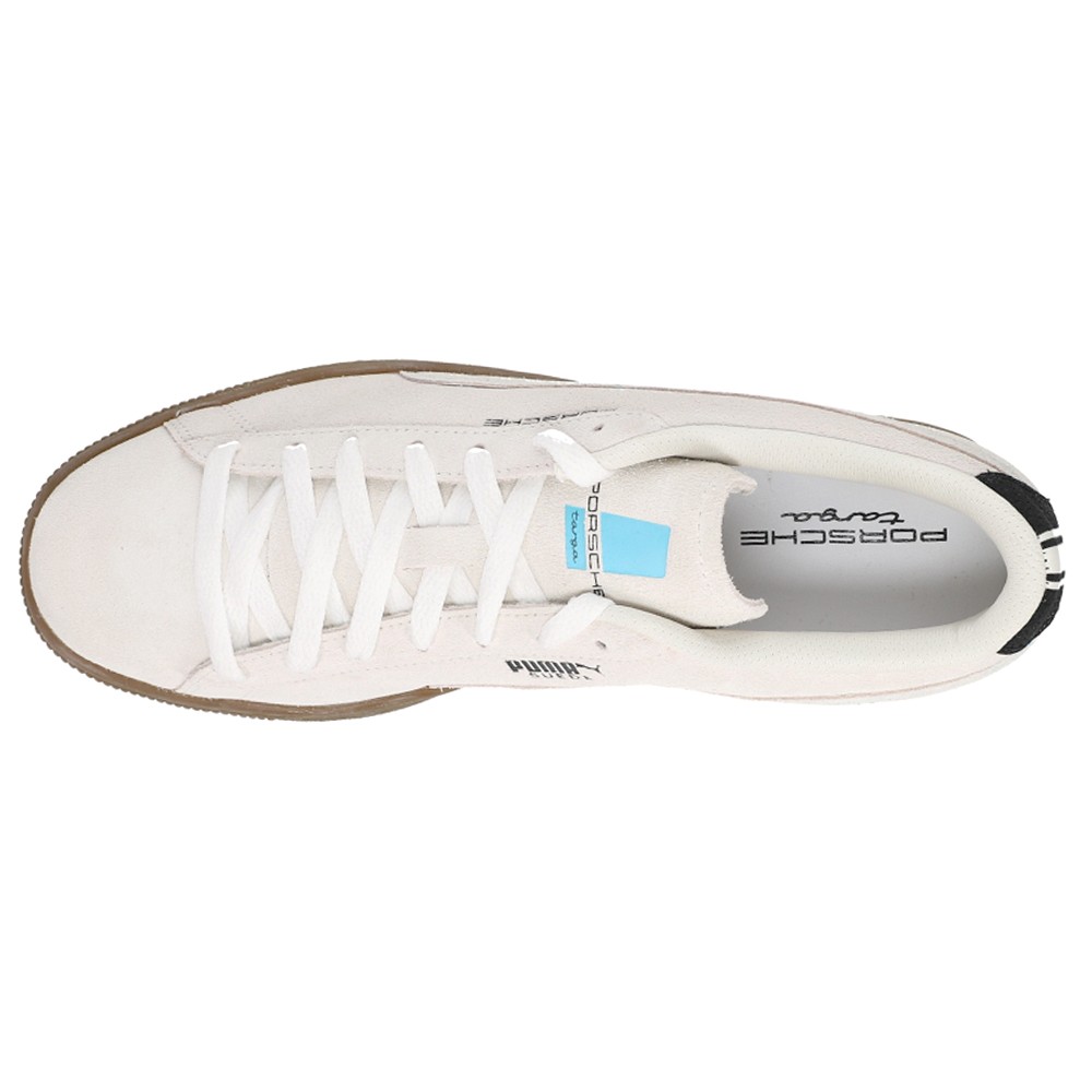 PUMA Porsche Legacy X Suede Lace Up  Mens Off White Sneakers Casual Shoes 306983 thumbnail 4
