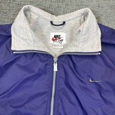 Vintage Nike Full Zip Jacket Purple Youth Size Large 12-14 Windbreaker