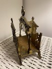 Vintage Gold Brass Napkin Letter Holder Bradley Hubbard Replica Unmarked EUC! — photo 3