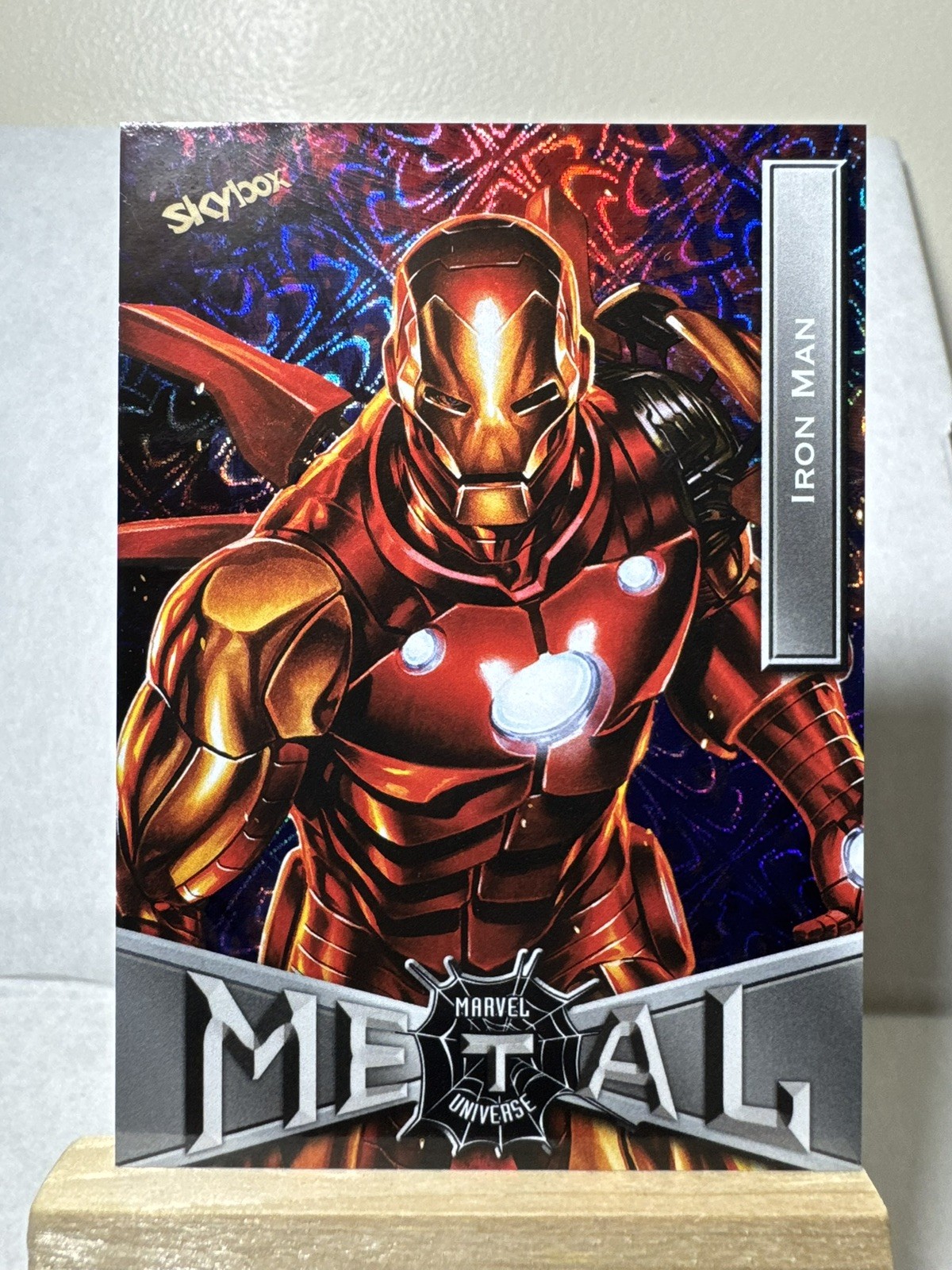2022 Skybox Marvel Universe Metal Spider-Man #36 IRON MAN GRANDIOSE
