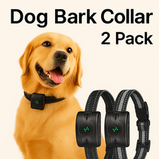 Rechargeable No Shock Bark Collar, 5 Sensitivity Levels, IP67 Waterproof, Sound