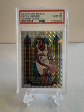 2019-20 Panini Mosaic - Stained Glass Kawhi Leonard #8 🔥Case Hit🔥 PSA 10