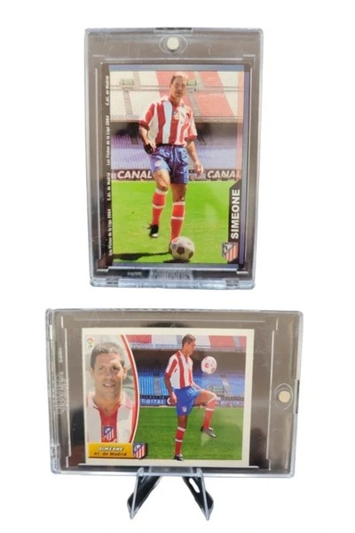 2 cromos Simeone Atlético de Madrid 03 04