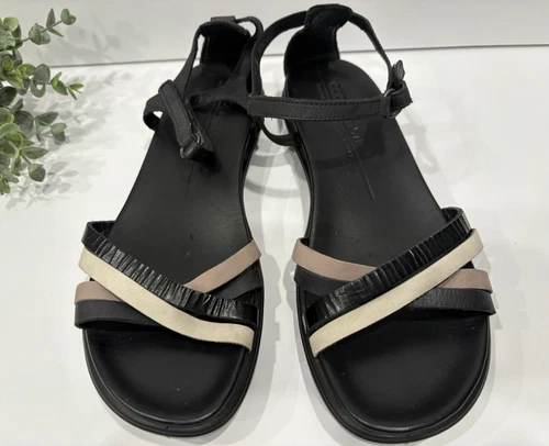 Ecco Simpil sandali donna multicolore neri alla caviglia misura 40 9 9 5