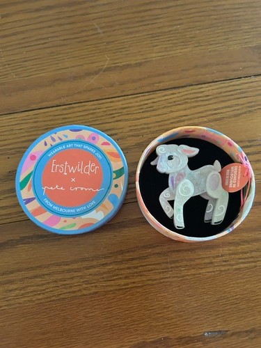 Erstwilder Lottie The Lamb Easter Brooch. New in Box