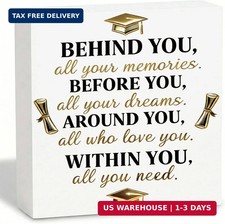 Graduation Decorations 2026 College Graduation Gifts Her for Him Quote Wood Box