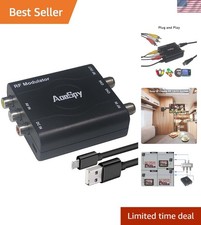 RCA RF Coaxial Modulator VHF Converter CVBS Adapter w/Channel 3/4 Switch for ...