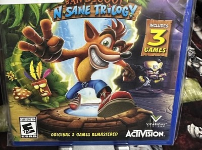 Crash Bandicoot N Sane Insane Trilogy (Sony PlayStation 4 2017) PS4 Tested Works