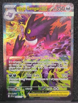 DEFECTIVE Pokmon TCG Mega Gengar EX 284217 SIR Ascended Heroes English F G3D
