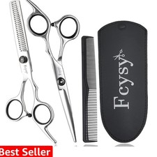 Professional Hair Cutting Scissors Set, Barber Shears Kit, 6 Inch Stainless S...
