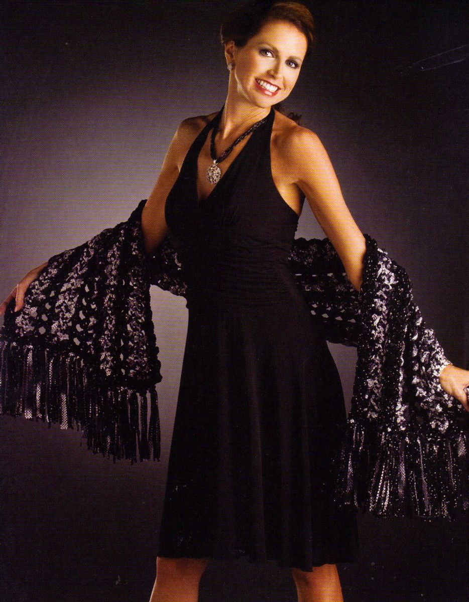 CHIC Hairpin Lace Shawl/Apparel/Crochet Pattern INSTRUCTIONS ONLY
