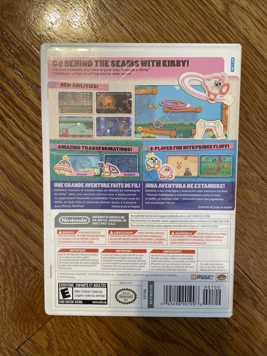 Wii - Wii★Kirby&#39;s Epic Yarn 海外版 北米版 Kirby's Epic Yarn (Nintendo Wii, 2010) Brand New Factory