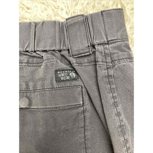 Mountain Hardwear Womens Size 10X27 Gray Cotton Elastic Waist Cargo Hiking Pants - Picture 4 of 6