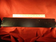 2RU Rack Mount Blank 19" x 3.5" Used Aluminum Black 2 Screw Hole scuffed