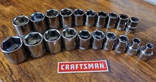 Craftsman 20pc 38-inch Drive Sae And Metric 6 Point Socket Set