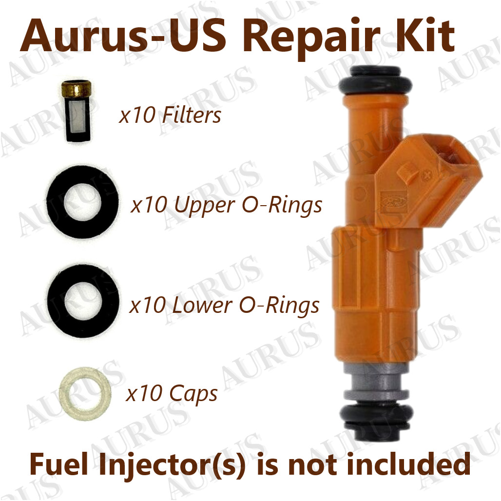 Aurus OEM Fuel Injector Repair Kit x 0280155710 for 1997-1999 Ford Econoline F E 6.8L V10