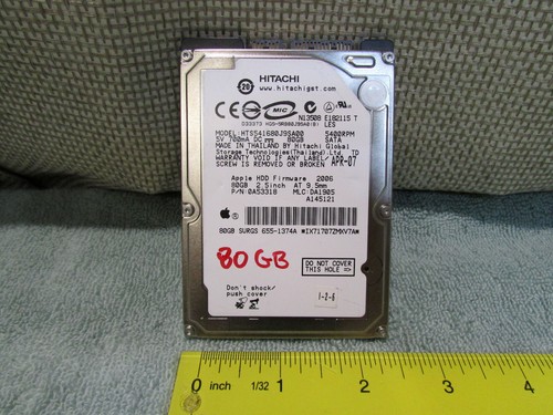 Hitachi 80GB SATA 2.5 " Festplatte Apple P/N 655-1374A