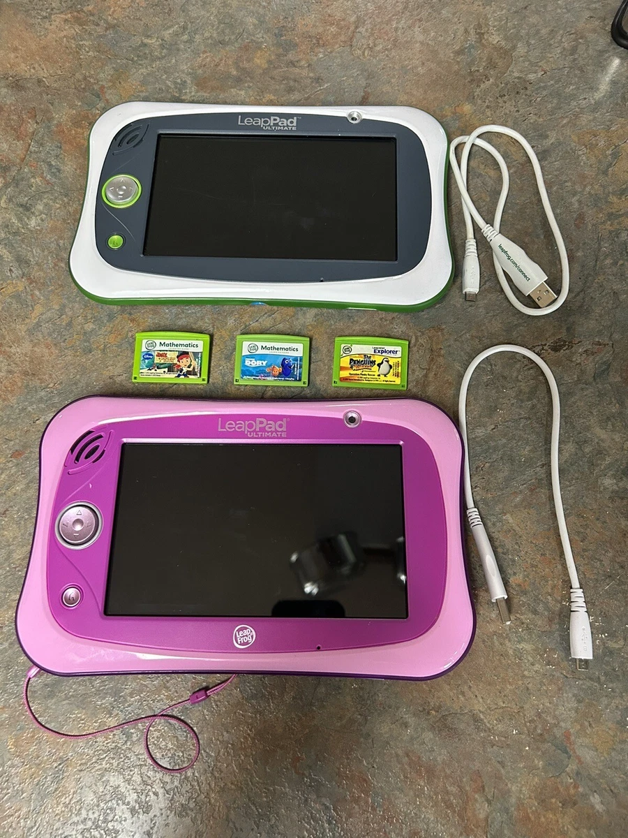 2 Leap Frog Ultimate LeapPads Pink And Green Working 3 games
