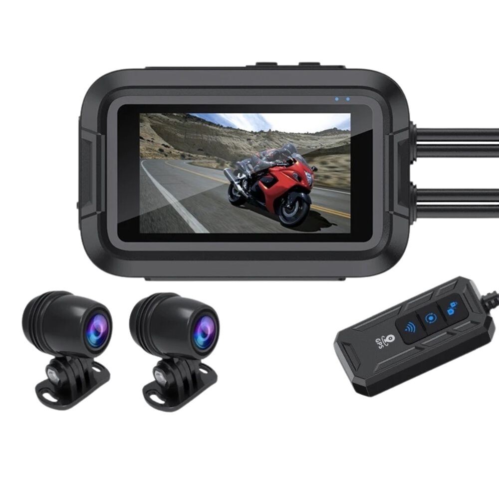 Dashcam moto étanche pour road trip et trajets urbains avec caméra FHD 1080P connectée WiFi