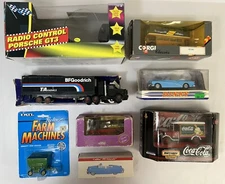 LOT 7 Vintage Diecast Metal Cars Trucks Corgi Matchbox  Eldorado Ertl Dinky Toys