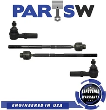 4Pc Front Inner and Outer Tie Rod Ends Steering for Dodge Ram 1500 2002 - 2005