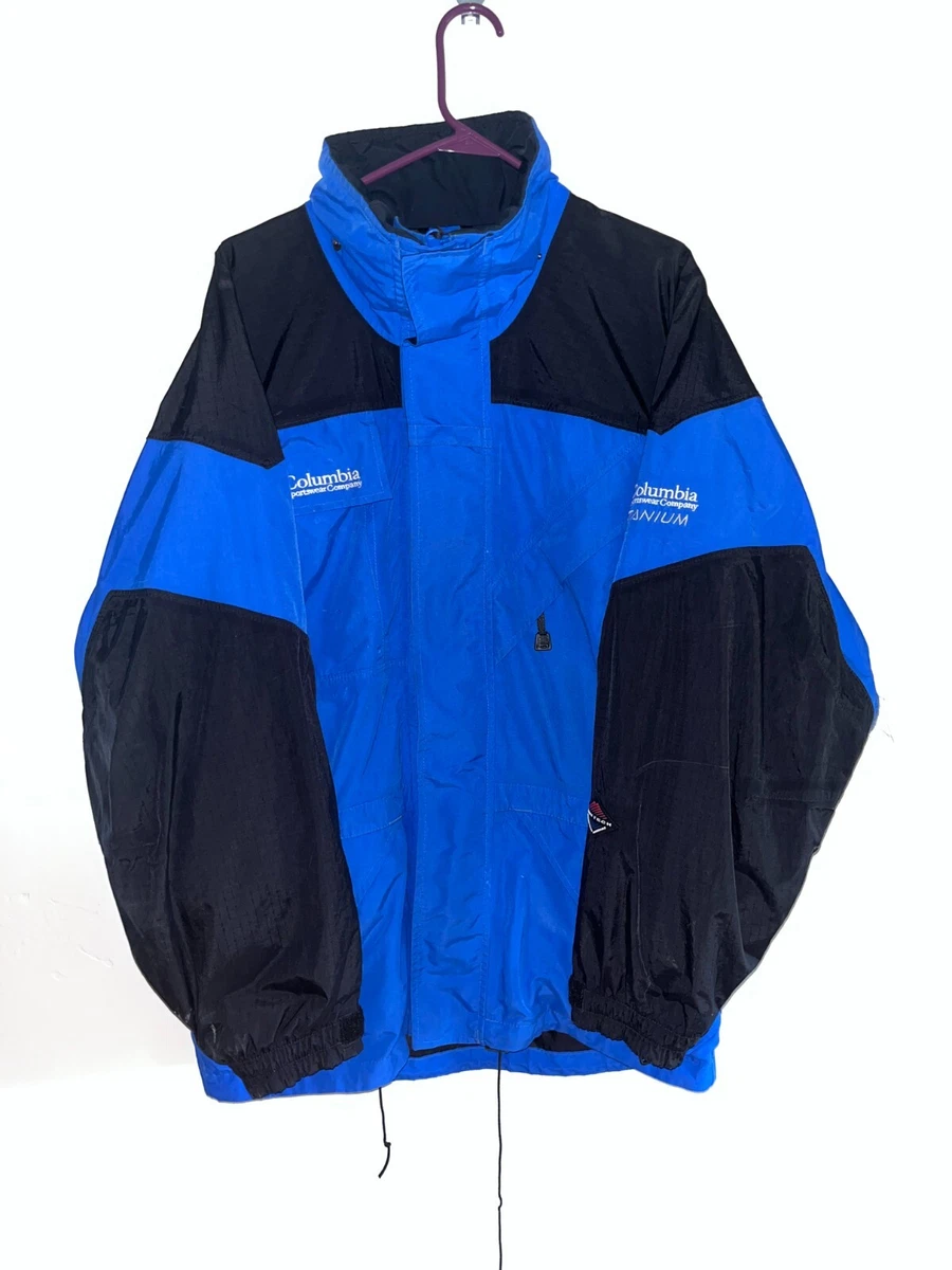 Columbia Titanium Omni-Tech Blue and Black Men's Medium Winter Jacket