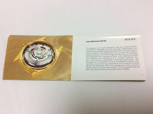 ROLEX DATEJUST VINTAGE BOOKLET IN ENGLISH 1984 + FREE SHIPPING - Picture 7 of 12