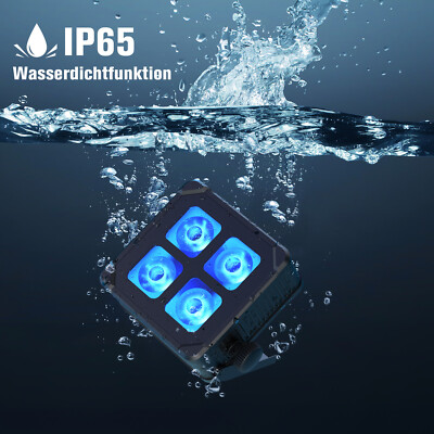 60W Akku 4 LED Par Wiederaufladbare Wasserdicht RGBWA UV DMX APP-Steuerung Show