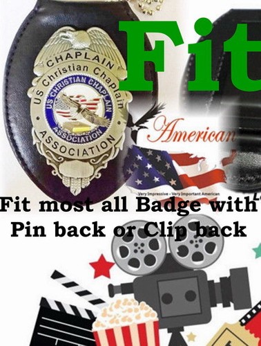 Badge Holder w. Chain & Belt Clip fit most all ICE AFT FBI SWAT CIA DEA CBP CSI - 第 7/10 張圖片
