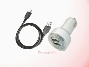 Two Usb Ports Car Charger Adapter Cord For Zte Cell Phones
