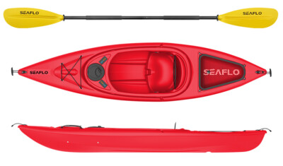 Seaflo Kajak inkl. Paddel, Angelboot, Kanu, Kayak, 1004 rot *NEU*