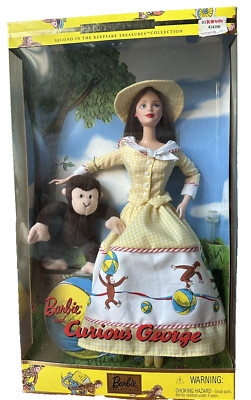 2000 Barbie and Curious George Collector Edition NIB NRFB