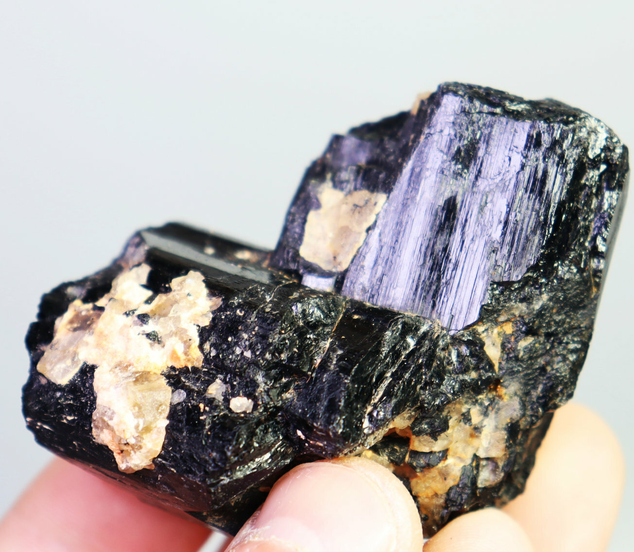 122g Natural Black Tourmaline Quartz Crystal Raw Mineral Specimen Gemstone