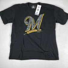 MILWAUKEE BREWERS REALTREE CAMO XL BLACK T Shirt 100% Recycled Material NWT